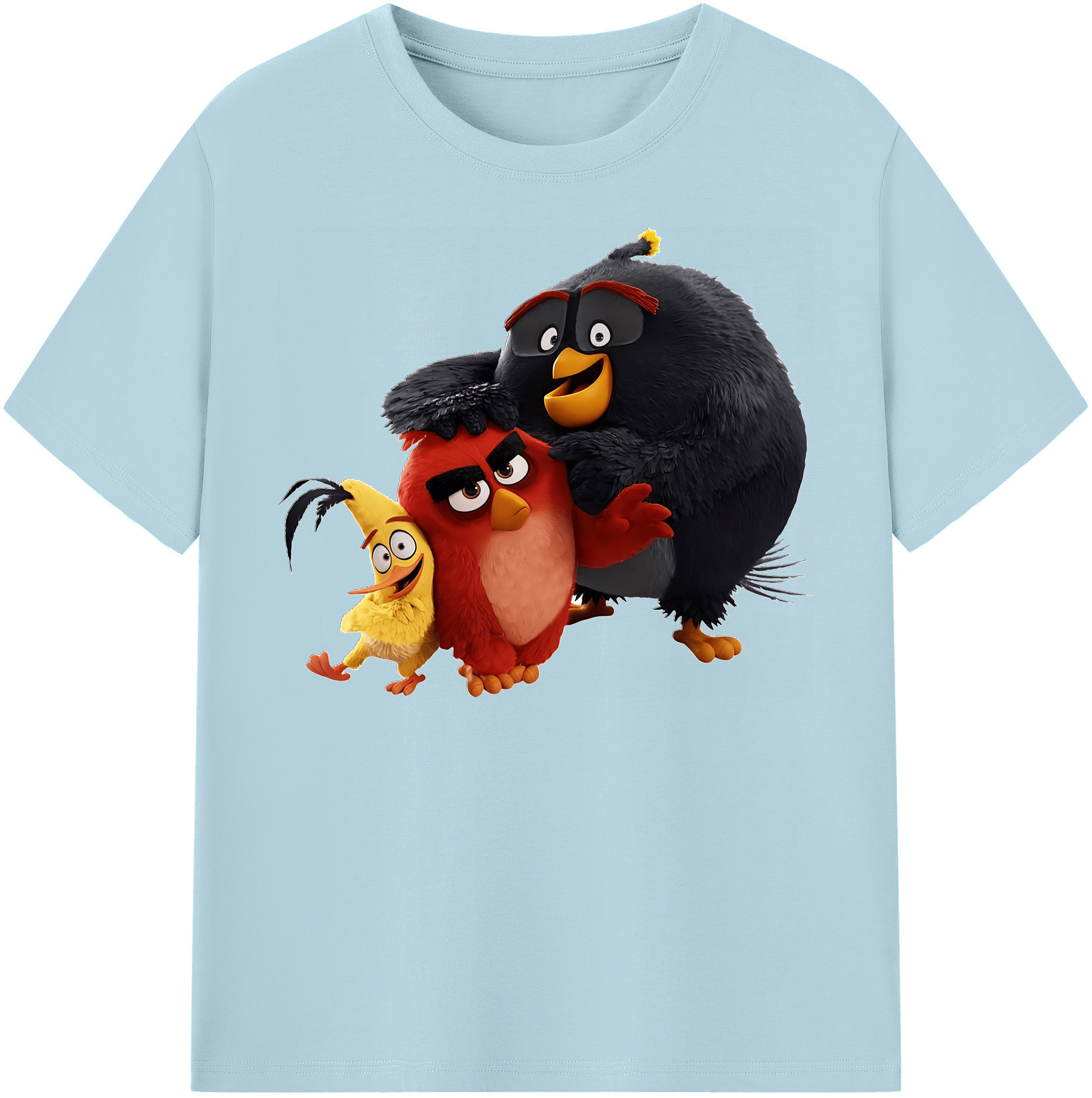 （画像用） Angry Birds アングリーバード 綿100％半袖Tシャツ（フロントプリント）